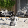 Virasat Outdoor Patio Seating Set 2 Chairs and 1 Table Set (White + Dark Grey)-VIRASAT FURNITURE & FURNISHING