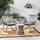 Virasat Outdoor Patio Seating Set 2 Chairs and 1 Table Set (White + Dark Grey)-VIRASAT FURNITURE & FURNISHING