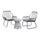 Virasat Outdoor Patio Seating Set 2 Chairs and 1 Table Set (White + Dark Grey)-VIRASAT FURNITURE & FURNISHING