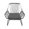 Virasat Outdoor Patio Seating Set 2 Chairs and 1 Table Set (White + Dark Grey)-VIRASAT FURNITURE & FURNISHING