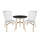 Virasat Outdoor Patio Seating Set 2 Chairs 1 Table Set White Gold-VIRASAT FURNITURE & FURNISHING