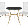 Virasat Outdoor Patio Seating Set 2 Chairs 1 Table Set White Gold-VIRASAT FURNITURE & FURNISHING