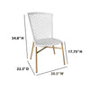 Virasat Outdoor Patio Seating Set 2 Chairs 1 Table Set White Gold-VIRASAT FURNITURE & FURNISHING