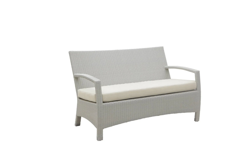 Virasat Outdoor Garden Balcony Sofa Set 3 Seater, 2 Seater With 2 Single Seater and 1 Center Table With 1 Side Table Set (White)-VIRASAT FURNITURE & FURNISHING