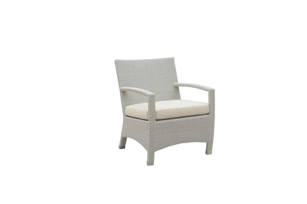 Virasat Outdoor Garden Balcony Sofa Set 3 Seater, 2 Seater With 2 Single Seater and 1 Center Table With 1 Side Table Set (White)-VIRASAT FURNITURE & FURNISHING