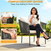 VIRASAT FURNITURE 3-PIECE ROPE PATIO SET – PERFECT FOR OUTDOOR ENTERTAINING (GREY &amp; WHITE)