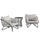 Virasat Outdoor Patio Seating Set 2 Chairs and 1 Table Set Grey-VIRASAT FURNITURE & FURNISHING