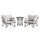 Virasat Outdoor Patio Seating Set 2 Chairs and 1 Table Set Grey-VIRASAT FURNITURE & FURNISHING