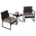 Virasat Patio Seating Set 2 Chairs and 1 Table Set (Black)-VIRASAT FURNITURE & FURNISHING