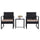 Virasat Patio Seating Set 2 Chairs and 1 Table Set (Black)-VIRASAT FURNITURE & FURNISHING