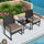 Virasat Patio Seating Set 2 Chairs and 1 Table Set (Black)-VIRASAT FURNITURE & FURNISHING