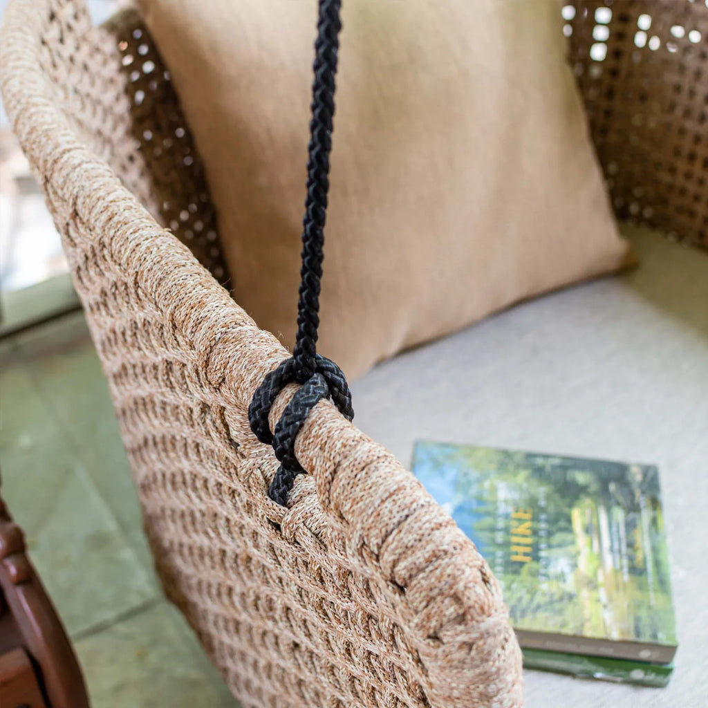 Virasat Single Seater Hanging Swing Without Stand For Balcony, Garden Swing (Honey)-VIRASAT FURNITURE & FURNISHING