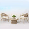 Virasat Outdoor Patio Seating Set 2 Chairs and 1 Table Set (Beige)-VIRASAT FURNITURE & FURNISHING