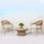Virasat Outdoor Patio Seating Set 2 Chairs and 1 Table Set (Beige)-VIRASAT FURNITURE & FURNISHING