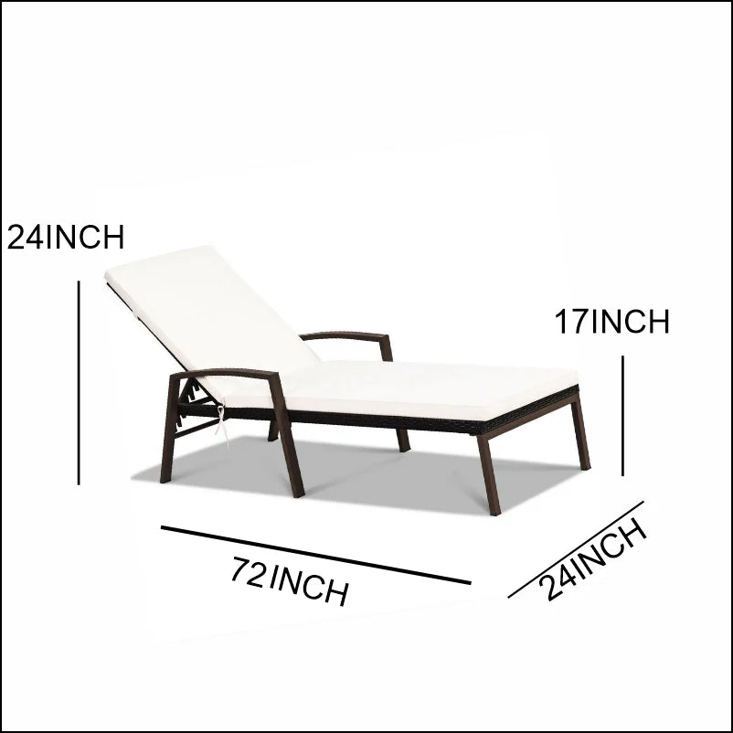 Virasat Outdoor Swimming Poolside Lounger Set of 2 Black-VIRASAT FURNITURE & FURNISHING