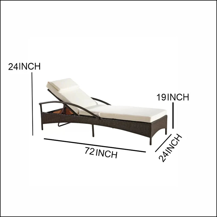 Virasat Decia Outdoor Swimming Poolside Lounger (Brown)