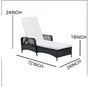 Virasat Outdoor Swimming Poolside Lounger Set of 2 Black-VIRASAT FURNITURE & FURNISHING