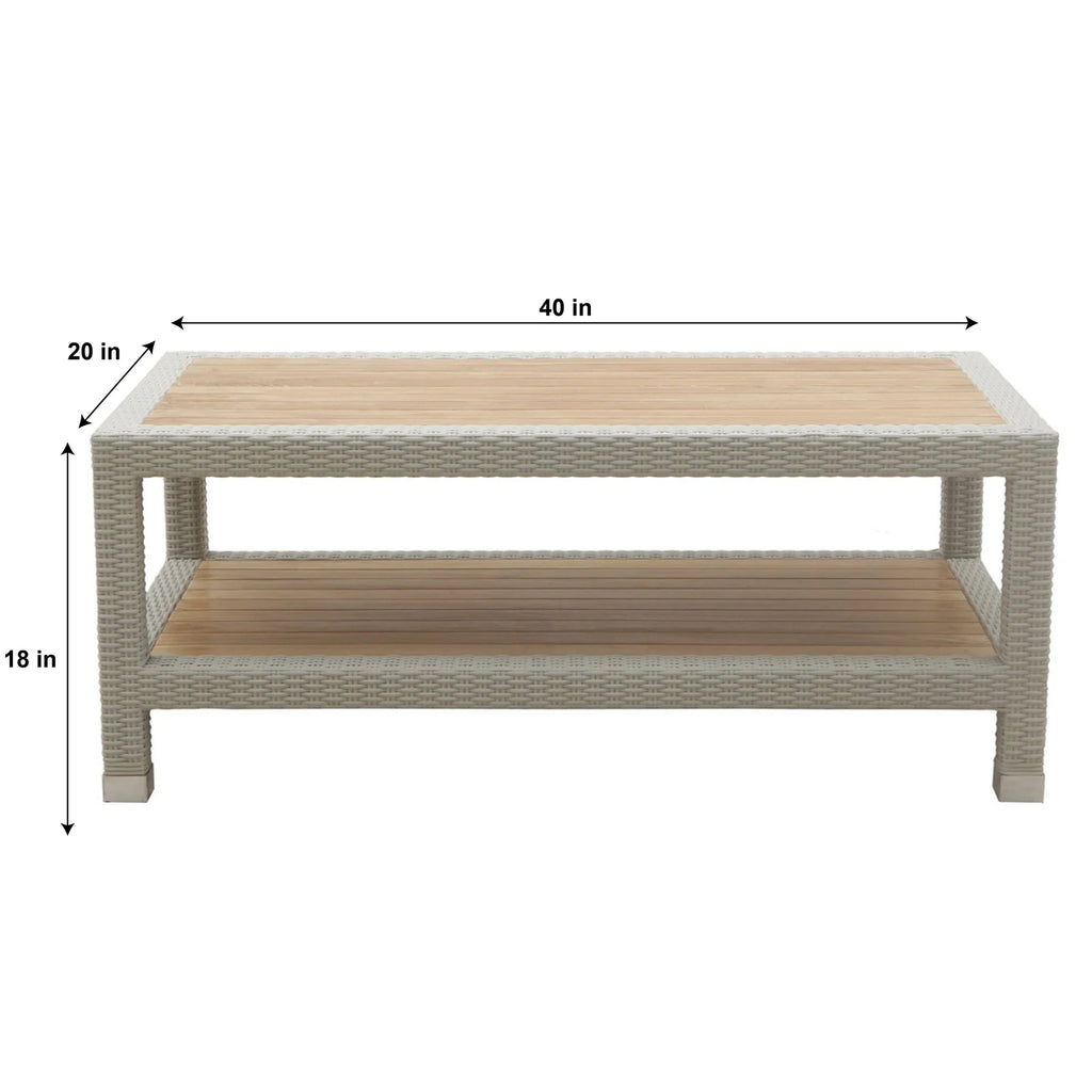 Virasat Outdoor Garden Balcony Sofa Set 3 Seater, 2 Seater With 2 Single Seater and 1 Center Table With 1 Side Table Set (White)-VIRASAT FURNITURE & FURNISHING