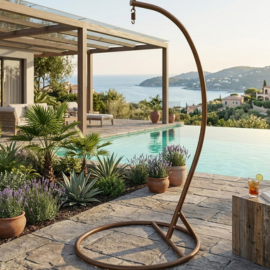 Virasat Outdoor Indoor Swing Jhula Hammocks Brown Stand