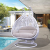 Virasat Double Seater Hanging Swing With Stand For Balcony, Garden Swing (White)