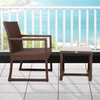 Virasat Outdoor Patio Seating Set 2 Chairs and 1 Table Set (Brown)