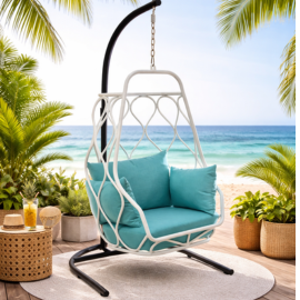 Virasat  Single Seater Hanging Swing With Stand For Balcony, Garden Swing