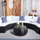 Virasat Outdoor Sofa Set 6 Seater and 1 Center Table (Black+white)