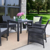 Virasat Outdoor Patio Dining Set 4 Chairs and 1 Table (Black)