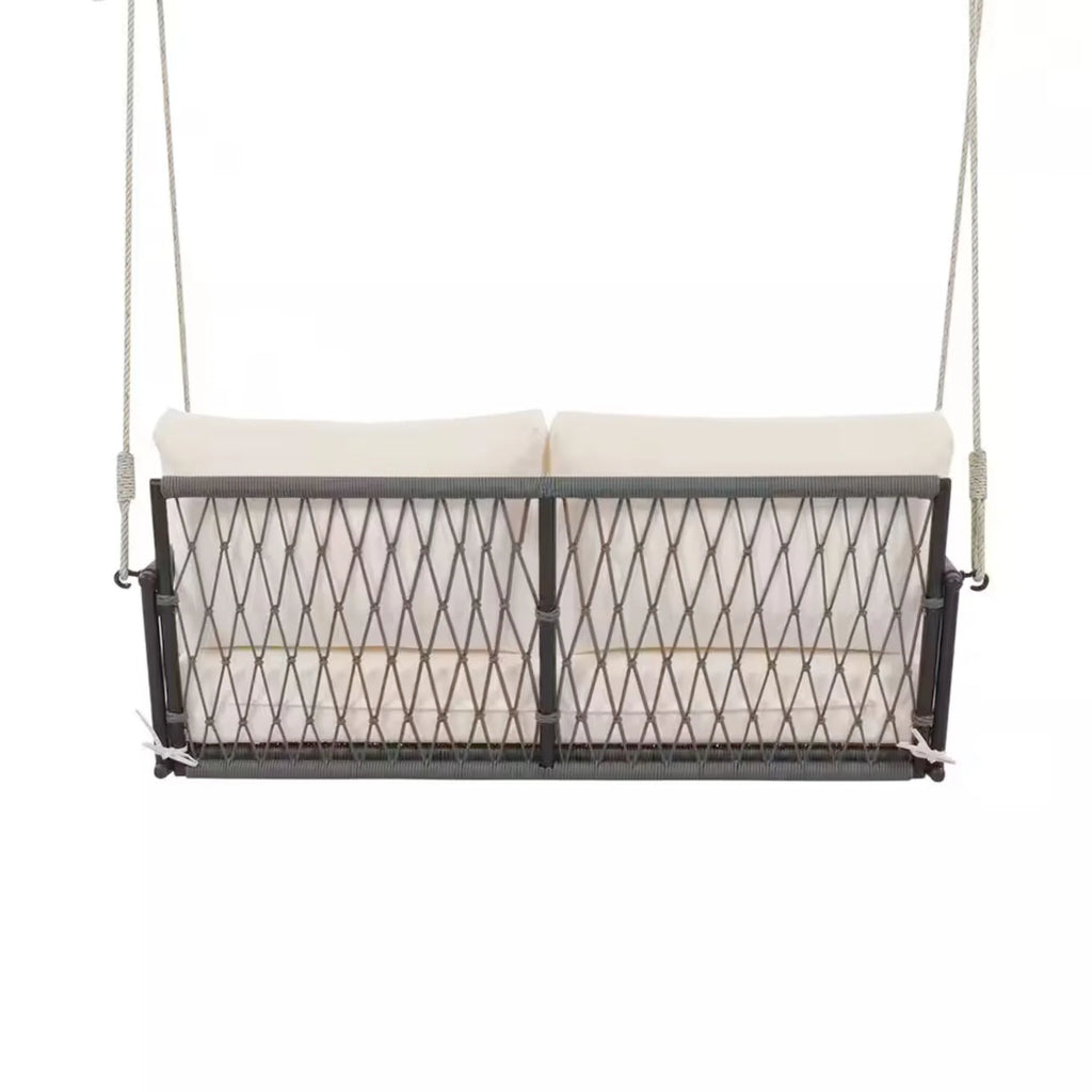 Virasat Three Seater Hanging Swing Without Stand For Balcony, Garden Swing Braid & Rope-VIRASAT FURNITURE & FURNISHING