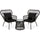 Virasat Outdoor Patio Seating Set 2 Chairs and 1 Table Set (Black)-VIRASAT FURNITURE & FURNISHING