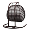 Virasat Double Seater Hanging Swing With Stand For Balcony, Garden Swing (Dark Brown)-VIRASAT FURNITURE & FURNISHING