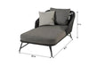 Virasat Outdoor Swimming Poolside Lounger With 1 Side Table (Grey) Braided & Rope-VIRASAT FURNITURE & FURNISHING