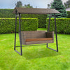 Virasat Double Seater Hanging Swing With Stand For Balcony, Garden Swing (Brown)-VIRASAT FURNITURE & FURNISHING