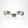 VIRASAT FURNITURE ABELARDO ESPIRITU OUTDOOR PATIO SEATING SET 2 CHAIRS AND 1 TABLE SET BRAIDED & ROPE