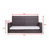Virasat Double Seater Hanging Swing Without Stand For Balcony, Garden Swing (Dark Brown)-VIRASAT FURNITURE & FURNISHING