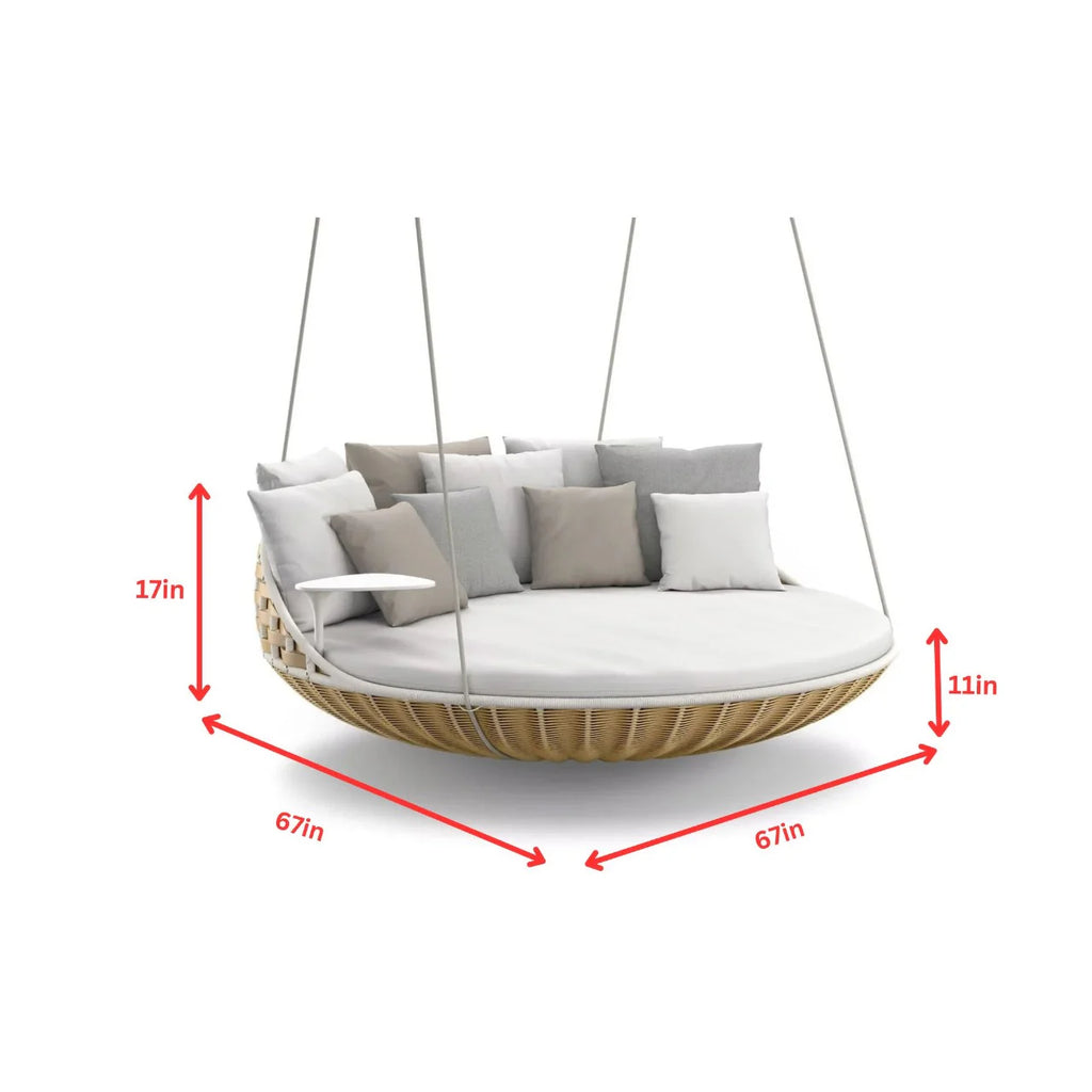 Virasat Three Seater Hanging Swing Without Stand For Balcony, Garden Swing-VIRASAT FURNITURE & FURNISHING