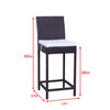 Virasat Outdoor Patio Bar Sets 4 Chairs and 1 Table (Dark Brown)-VIRASAT FURNITURE & FURNISHING