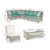 Virasat Outdoor Patio Sofa Set 7 seater and 1 Center Table (cream)-VIRASAT FURNITURE & FURNISHING