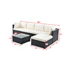Virasat Outdoor Patio Sofa Set 4 Seater and 1 Table With 1 Ottoman Set (Black + Cream)-VIRASAT FURNITURE & FURNISHING