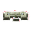 Virasat Outdoor Sofa Set 6 Seater and 1 Center Table Set (Green) Braided &amp; Rope-VIRASAT FURNITURE & FURNISHING