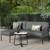 Virasat Outdoor Garden Balcony Sofa Set 4 Seater 1 Center Table Set (Dark Grey)-VIRASAT FURNITURE & FURNISHING