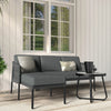 Virasat Outdoor Garden Balcony Sofa Set 4 Seater 1 Center Table Set (Dark Grey)-VIRASAT FURNITURE & FURNISHING