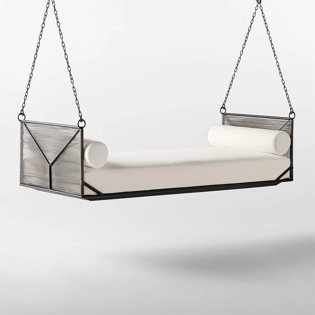 Virasat Three Seater Hanging Swing Without Stand For Balcony, Garden Swing (Grey)-VIRASAT FURNITURE & FURNISHING