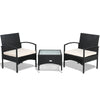Virasat Outdoor Patio Seating Set 2 Chairs and 1 Table Set (Black)-VIRASAT FURNITURE & FURNISHING