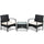 Virasat Outdoor Patio Seating Set 2 Chairs and 1 Table Set (Black)-VIRASAT FURNITURE & FURNISHING