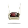 VIRASAT FURNITURE SINGLE SEATER HANGING SWING WITHOUT STAND FOR BALCONY & GARDEN SWING (CREAM) BRAIDED & ROPE