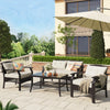 Virasat Outdoor Sofa Set 2 Seater, 2 Single Seater and 1 Center Table (Dark Brown)-VIRASAT FURNITURE & FURNISHING
