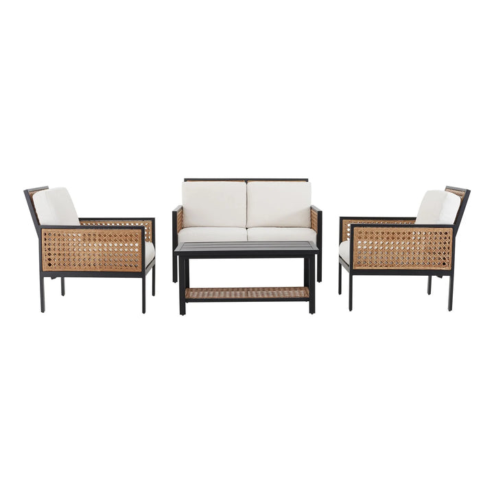 Virasat Vizoly Outdoor Garden Balcony Sofa Set 2 Seater, 2 Single seater and 1 Center Table Set (Brown)