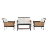 Virasat Outdoor Garden Balcony Sofa Set 2 Seater, 2 Single Seater and 1 Center Table Set (Brown)-VIRASAT FURNITURE & FURNISHING