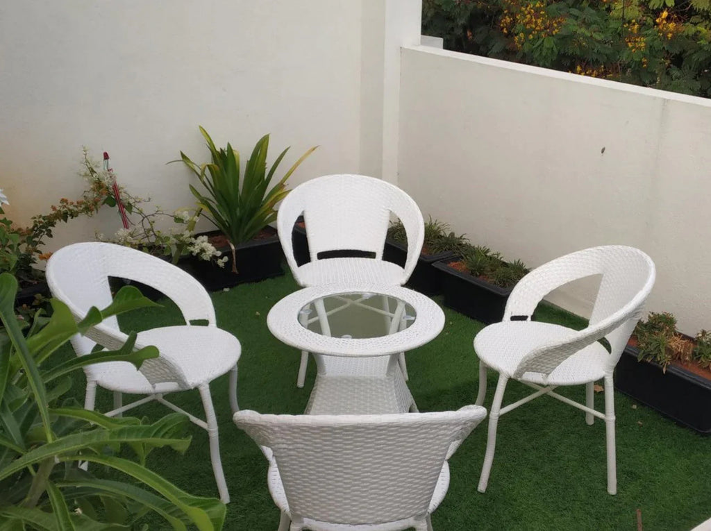 Virasat Outdoor Patio Seating Set 4 Chairs and 1 Table Set-VIRASAT FURNITURE & FURNISHING